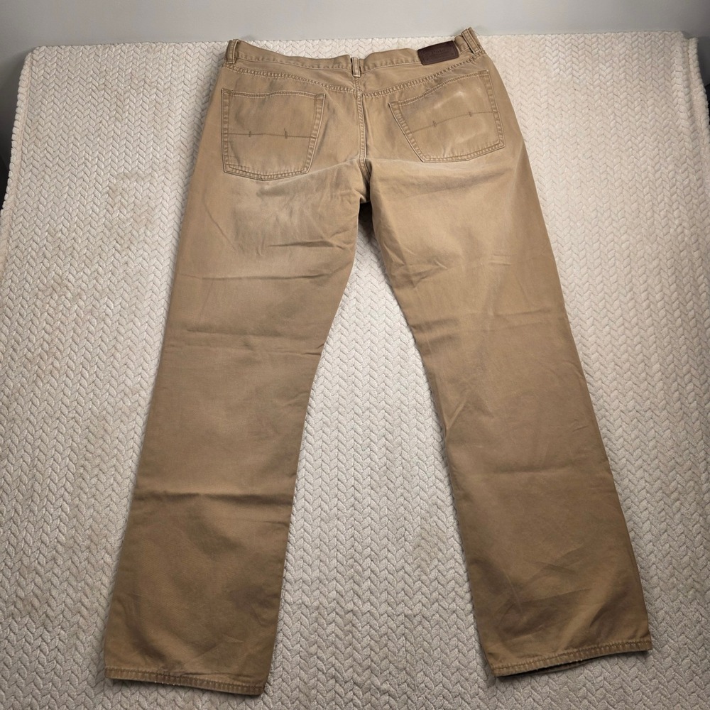 Polo Ralph Lauren Straight‎ 650 Pants Men's 38x32 Tan Flat Front Embroidered - Picture 9 of 10